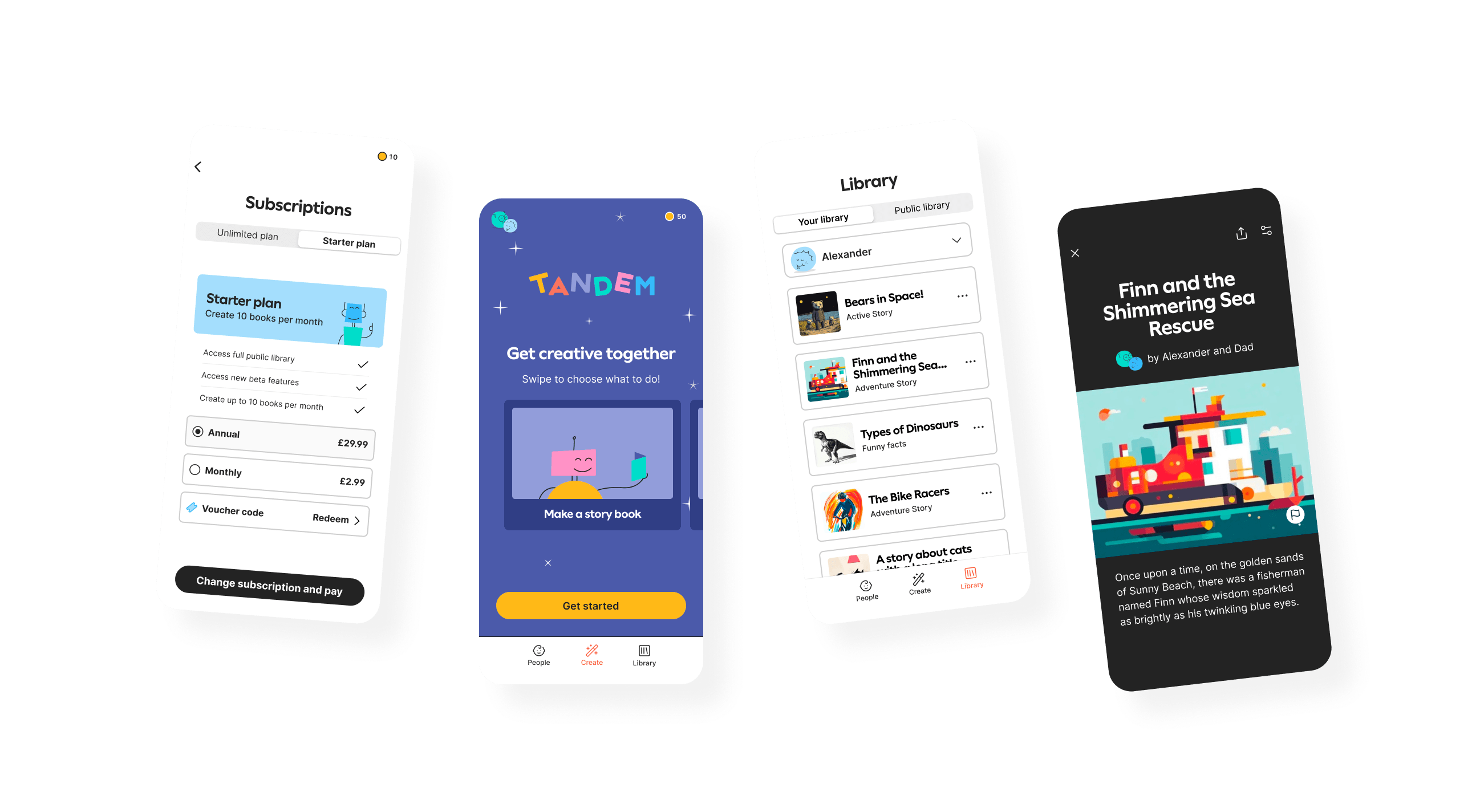 Tandem mobile views